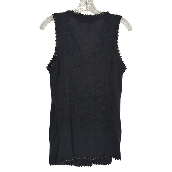 Michael Simon Beaded Y2K Vest Women’s Sweater Sz S Celestial Stars Moon Sequin - Picture 3 of 16